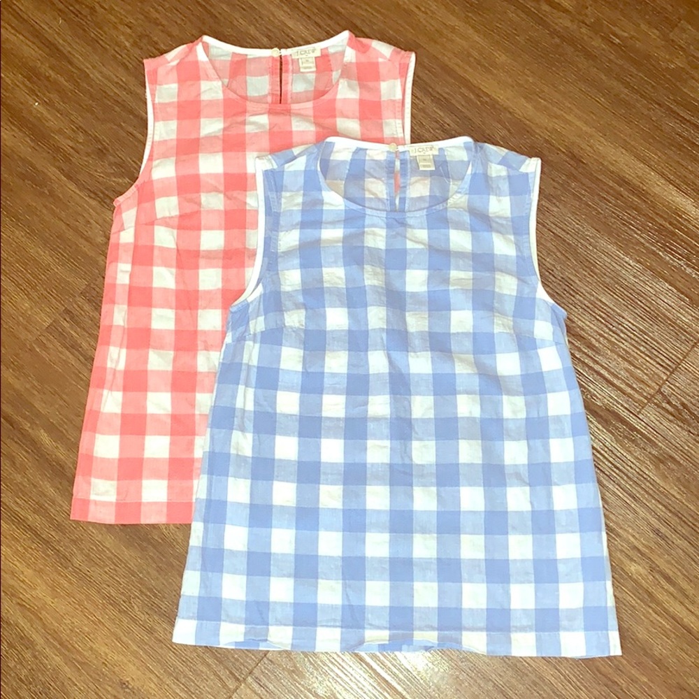 NEW individual J Crew plaid tank red and blue